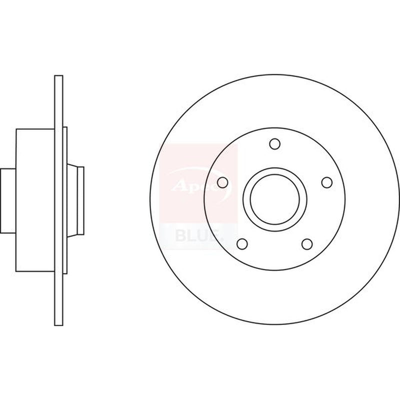 Apec 2 x Solid Rear Brake Discs SDK6678