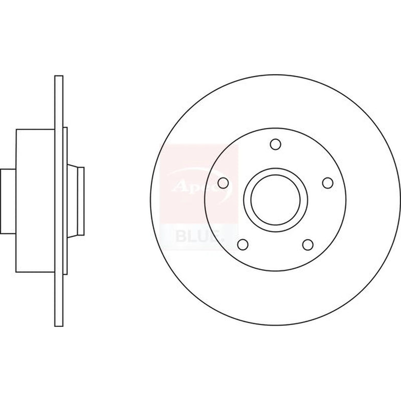 Apec 2 x Solid Rear Brake Discs SDK6678
