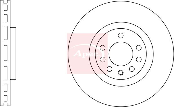 Apec 2 x Brake Disc Set Vented