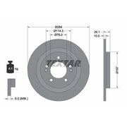 Textar 2 x Solid Rear Brake Discs 92352503