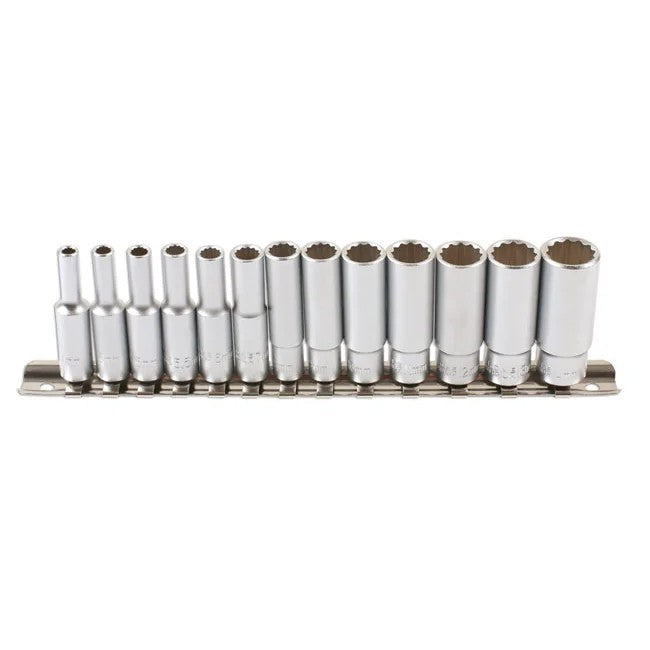 Laser Tools Bi-Hex Deep Socket Set 1/4"D 13pc - PL