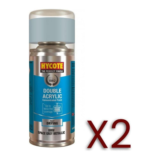 2x Hycote Aerosol Paint for BMW Space Grey (Metallic) 150ml Hycote  - Town Parts