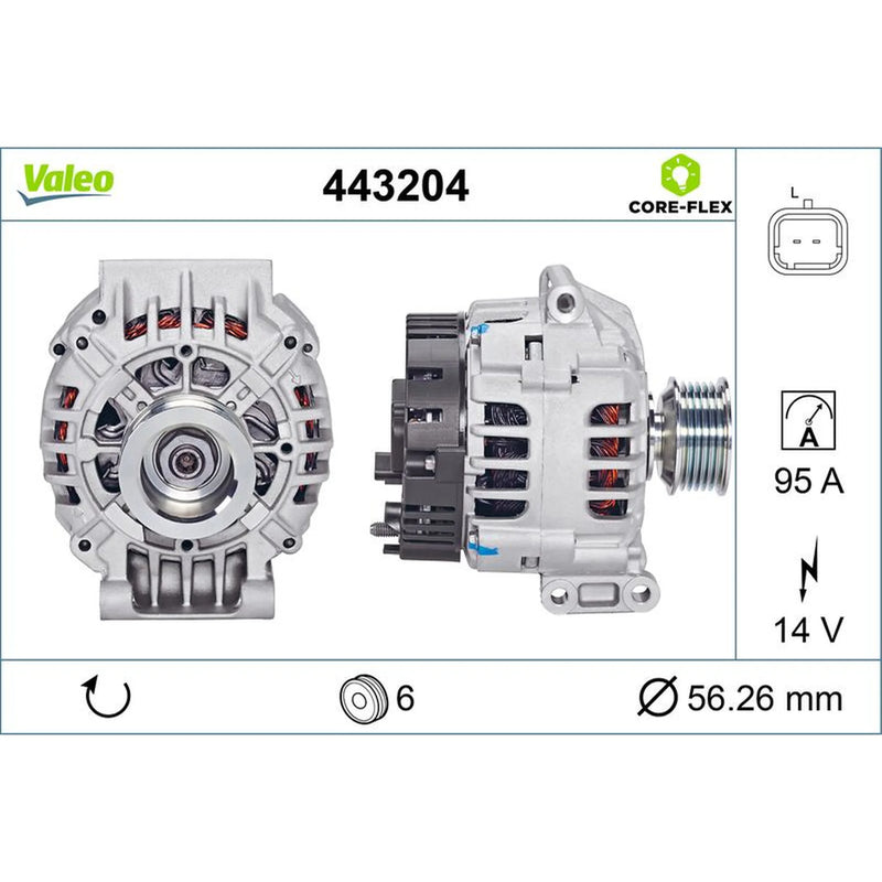 Valeo Car Alternator 12V 443204