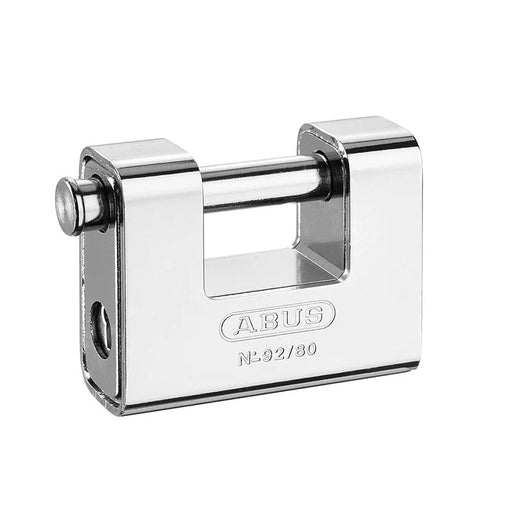 ABUS Mechanical 92/80mm Monoblock Brass Body Shutter Padlock Keyed Alike 8522