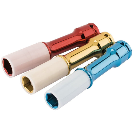 Draper Long Reach Wheel Nut Socket for Alloy Wheels, 1/2" Sq. Dr. (3 Piece) Draper  - Town Parts