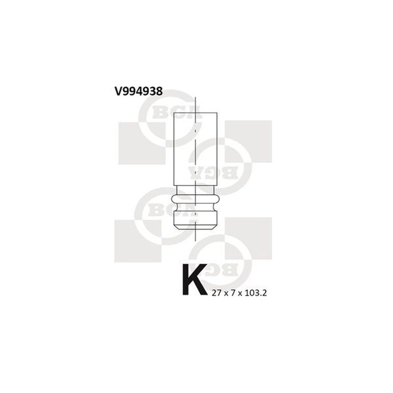 BGA Engine Exhaust Valve 27mm Head V994938