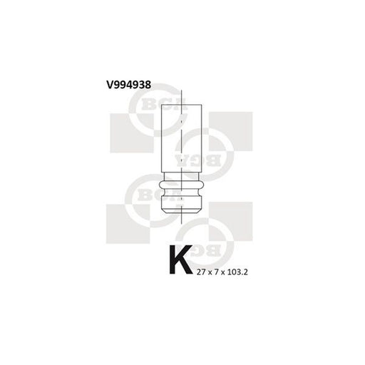 BGA Engine Exhaust Valve 27mm Head V994938