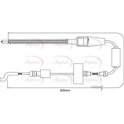 Apec Handbrake Cable Left Rear CAB1519