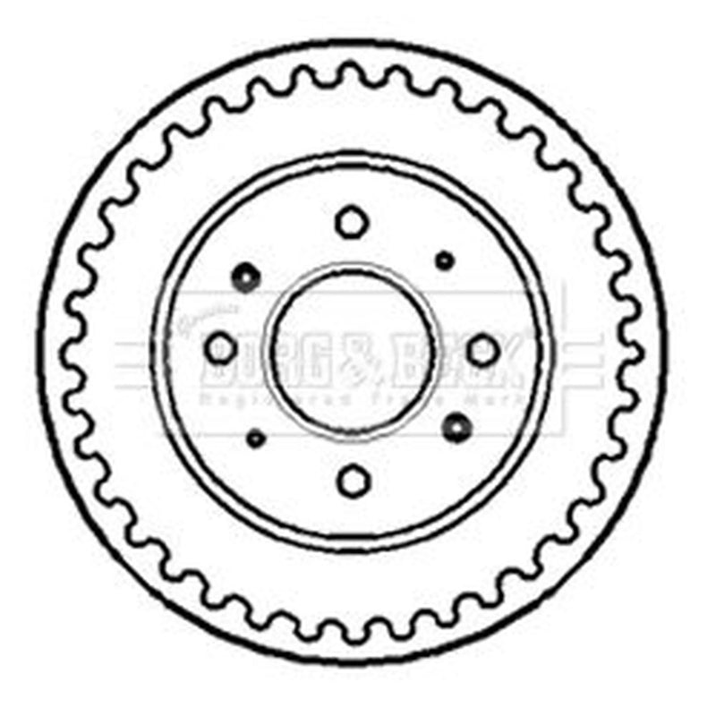 Borg & Beck Brake Drum Assembly Rear BBR7139