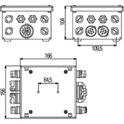 Hella Junction Box 15/7/2/Pg Ec 8JE 8JE 340 867-011 2197775 8JE 340 867-011