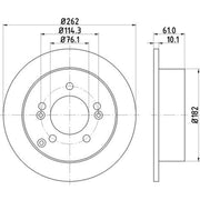 DON 2 x Solid Rear Brake Discs PCD13112