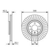 Bosch 2 x Vented Front Brake Discs 0 986 479 W59