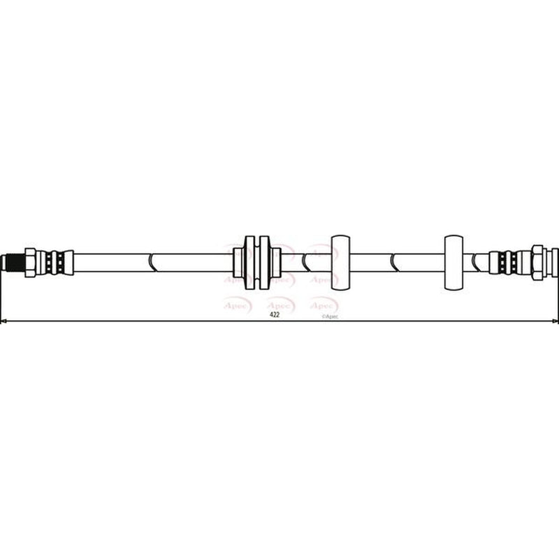 Apec Brake Hydraulic Hose Line Front HOS3008