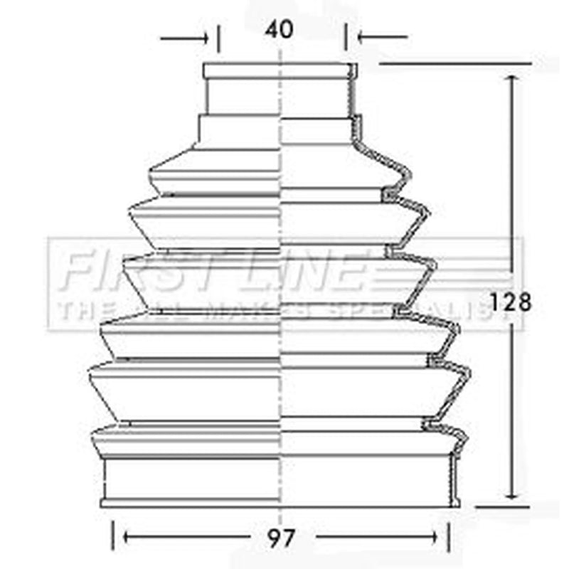 First Line Drive Shaft Bellow Kit Front Left Thermoplast FCB2282