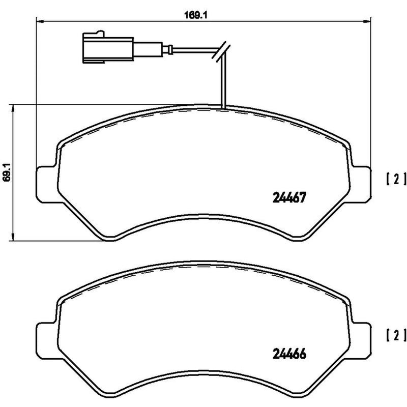 Brembo 4 x Front Brake Pad Set P23136G