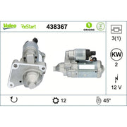 Valeo Starter Motor 12V 2kW 12 Teeth 438367