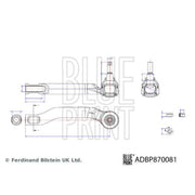 Blue Print Steering Tie Rod End Ball Joint Front Left ADBP870081