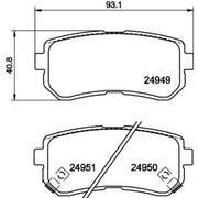 Mintex Rear Brake Pad Set MDB3056