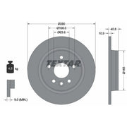 Textar 2 x Solid Rear Brake Discs 92255603