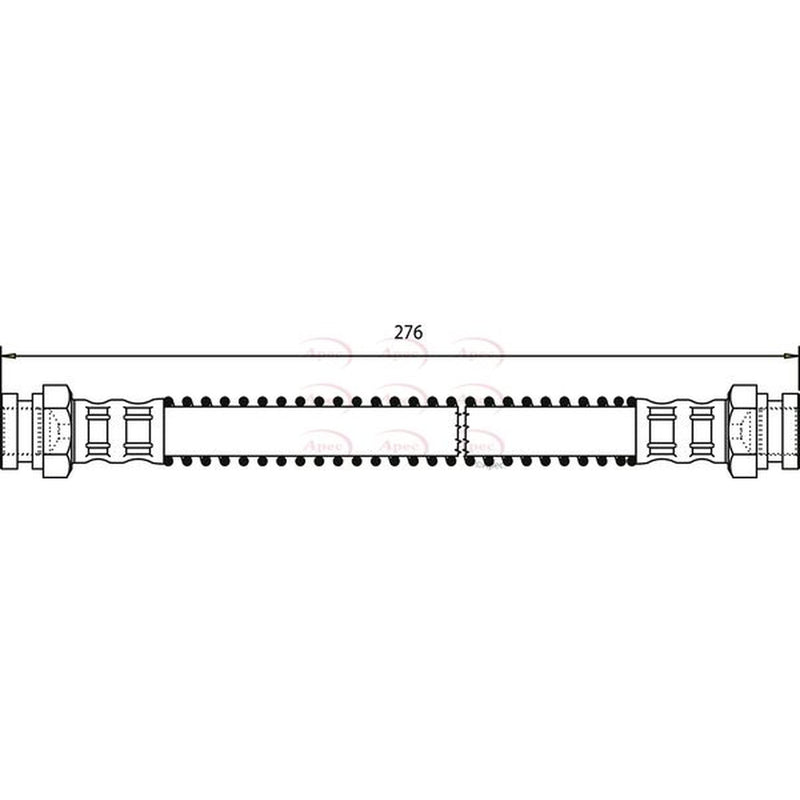 Apec Brake Hydraulic Hose Line Rear HOS3308