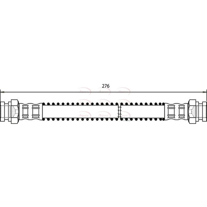 Apec Brake Hydraulic Hose Line Rear HOS3308