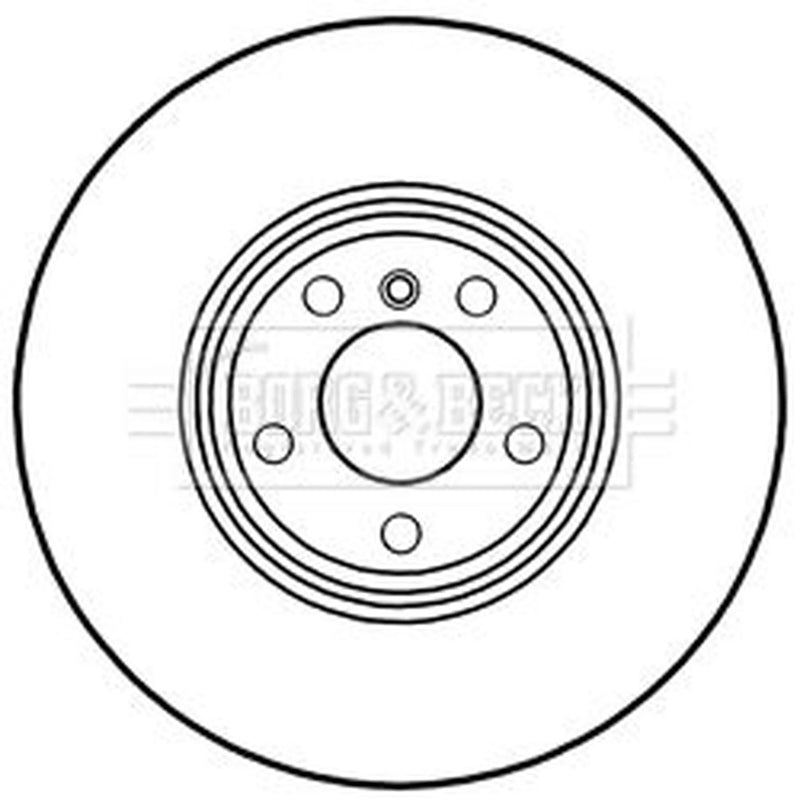 Borg & Beck 2 x Vented Front Brake Discs BBD7028S