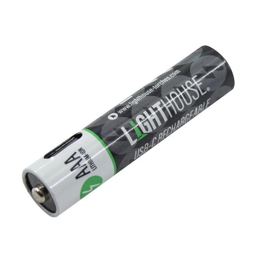 Lighthouse AAA USB-C Rechargeable Li-ion Battery Pack of 4 - L/HBATUSBAAA