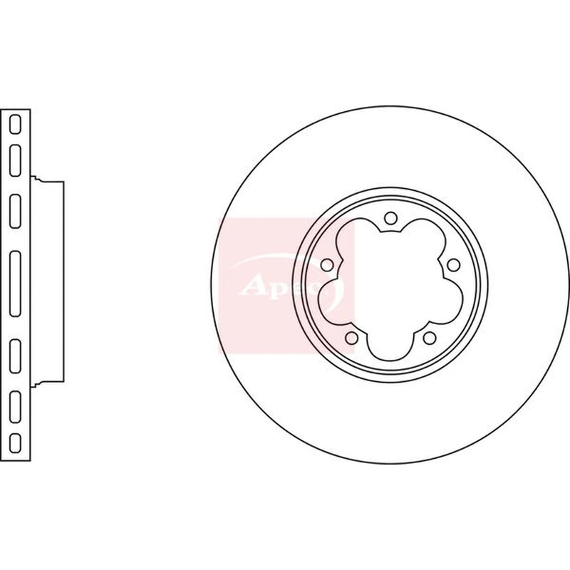 Apec 2 x Vented Front Brake Discs DSK3140