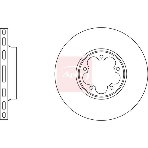 Apec 2 x Vented Front Brake Discs DSK3140