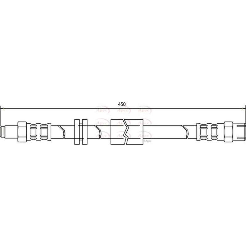 Apec Brake Hydraulic Hose Line Front HOS3194