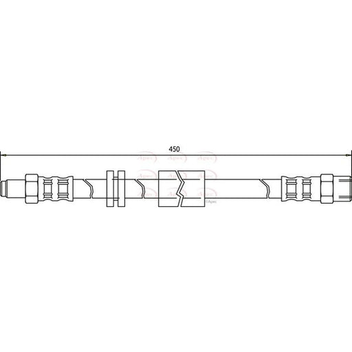 Apec Brake Hydraulic Hose Line Front HOS3194