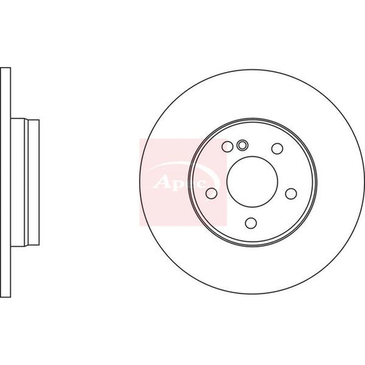 Apec 2 x Solid Rear Brake Discs DSK2591