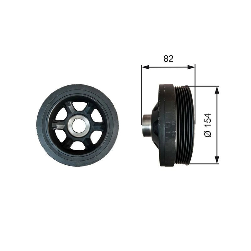Gates Crank Shaft Belt Pulley TVD1139