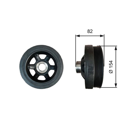 Gates Crank Shaft Belt Pulley TVD1139