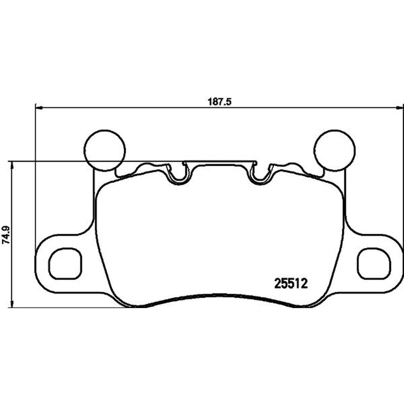 Brembo 4 x Rear Brake Pad Set P65038
