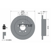 Textar 2 x Solid Rear Brake Discs 92090003