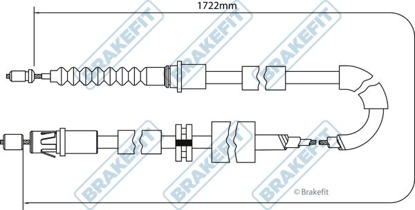 Apec Handbrake Cable Left Rear fits Ford Mondeo III Turnier 2000-2007