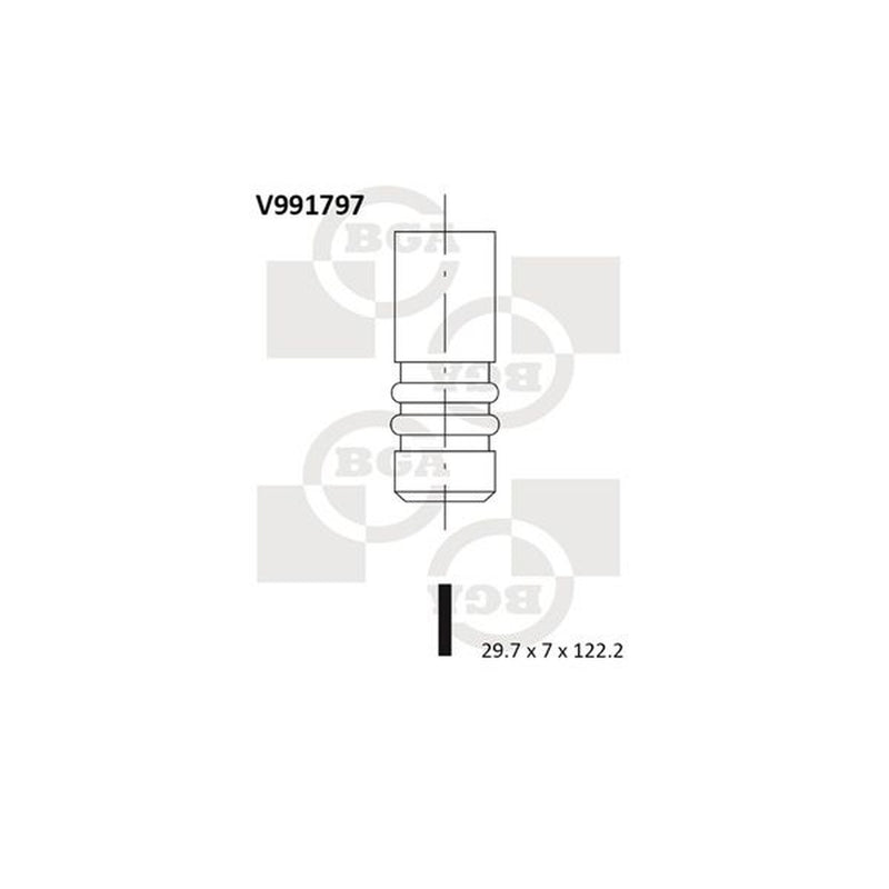 BGA Engine Intake Valve 29mm Head V991797
