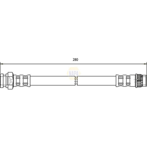 NAPA Brake Hydraulic Hose Line Rear NBH1027