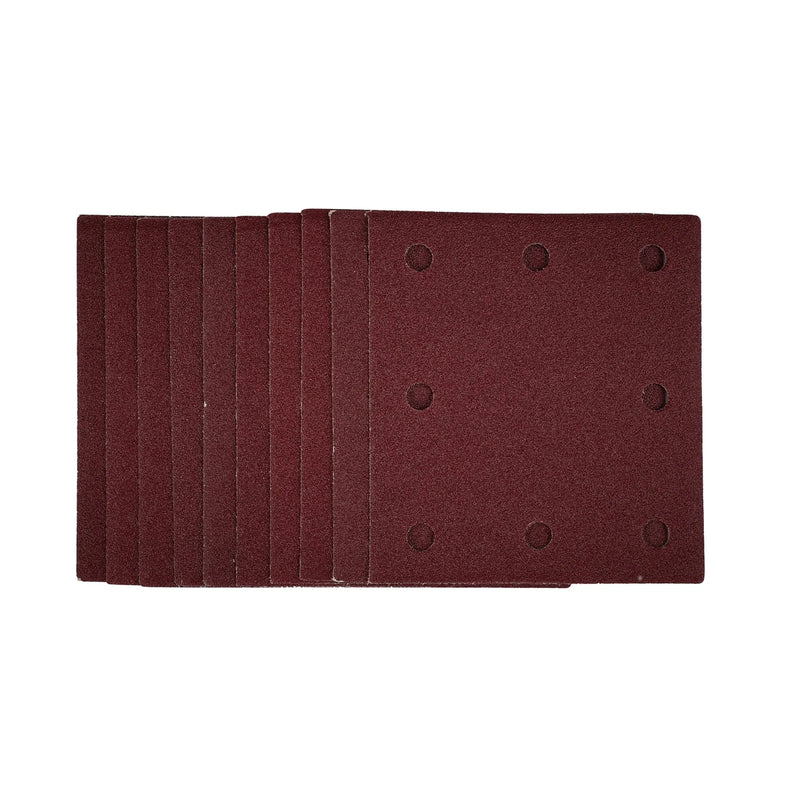 Draper 1/4 Sanding Sheets 115x105mm 80 Grit (Pack of 10)