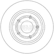 Borg & Beck 2 x Solid Rear Brake Discs BBD5548