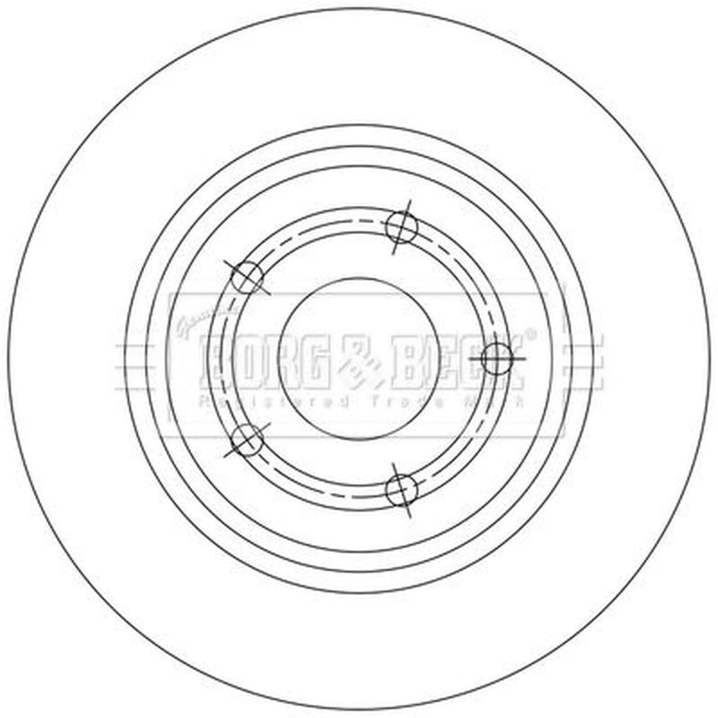 Borg & Beck 2 x Solid Rear Brake Discs BBD5548