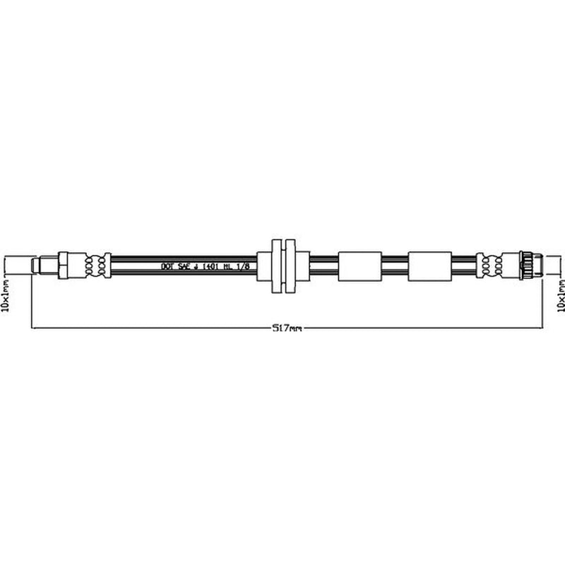 Juratek Brake Hydraulic Hose Line Front JBH1155
