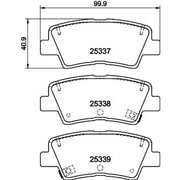 Mintex Rear Brake Pad Set MDB3252