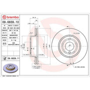 Brembo 2 x Front Brake Discs 09.6839.11