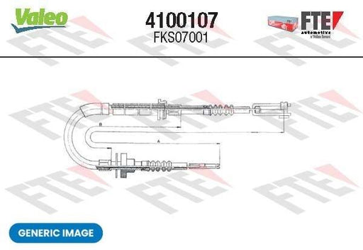 VALEO 4102105 Clutch Control Cable Pull Fits Citroen Relay Fiat Ducato Peugeot Valeo - Town Parts