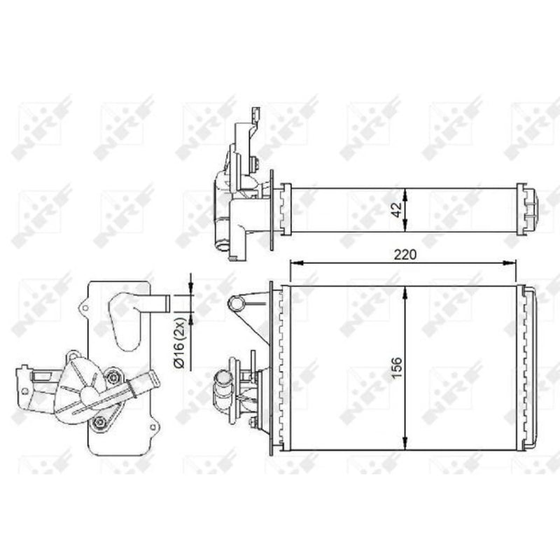 NRF Heater Matrix Core Heat Exchanger 54281
