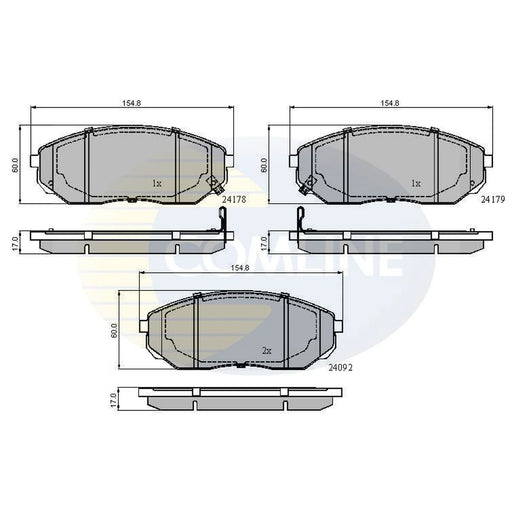 Comline 4 x Front Brake Pad Set CBP31178