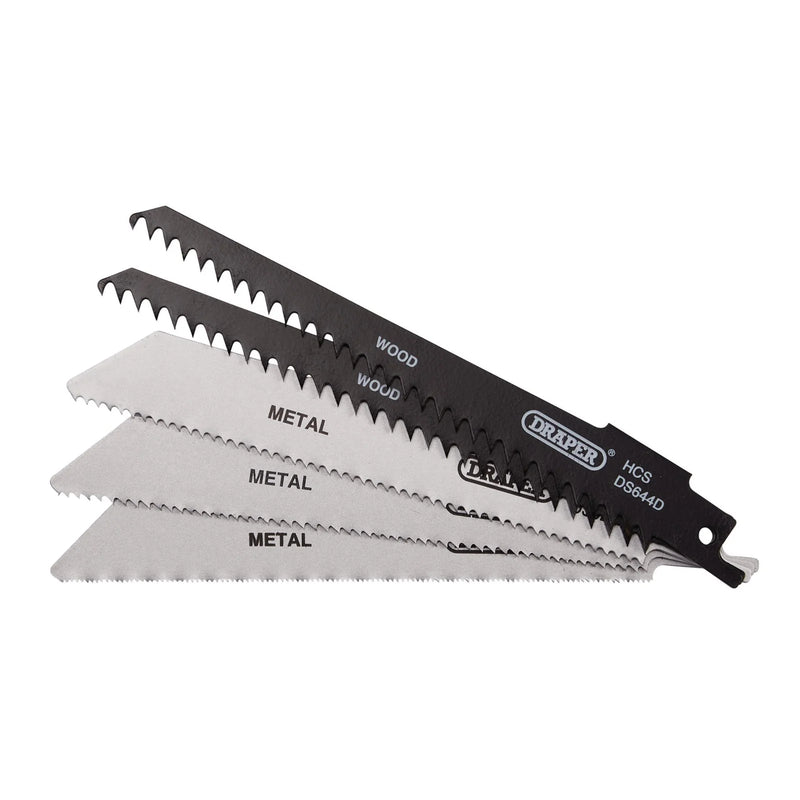 Draper Reciprocating Saw Blades 150mm Pack of 5