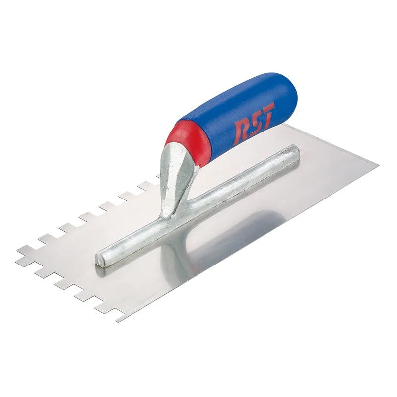 R.S.T. Notched Trowel Square 6mm² Soft Touch Handle 11 x 4.1/2in - RTR8002
